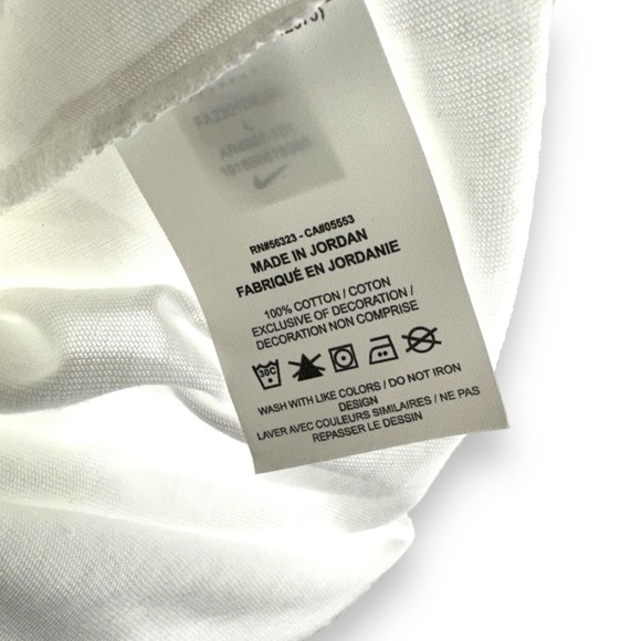 Nike Sportswear Club Men's Embroidered Spellout T-Shirt, White/Black, Size Large - Picture 5 of 8